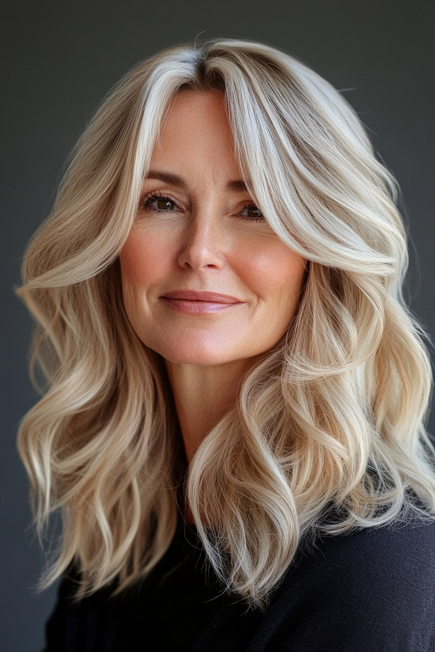 20. Soft Waves in Light Golden Blonde (Hairstyles For Women Over 50) - Hairstyles For Women Over 50