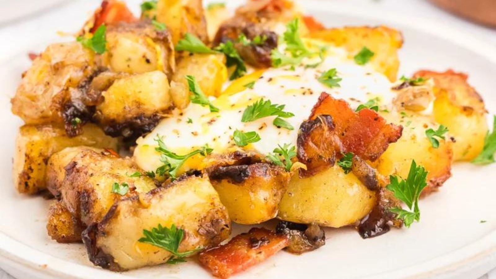 Easy Breakfast Hash served on a white plate.